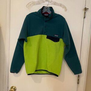 PATAGONIA SYNCHILLA SNAP T PULLOVER FLEECE GREEN MENS XS